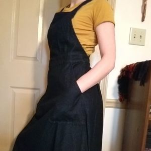 Free People | NWT | denim overall apron dress